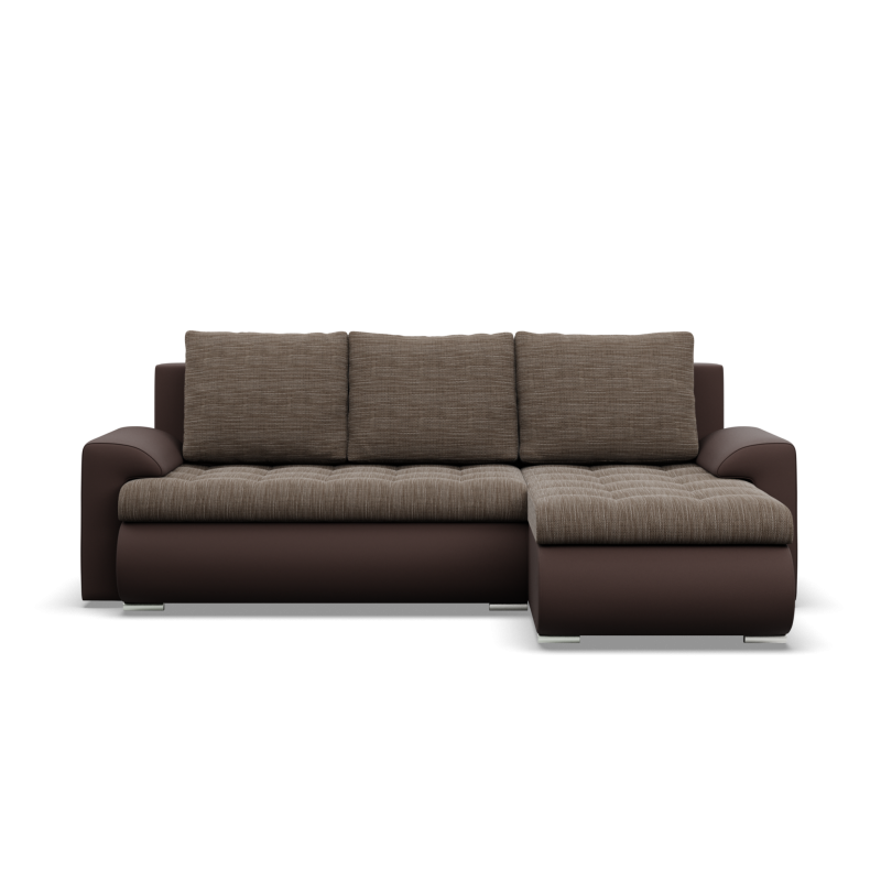 FORESTA LL Corner Sofa, Side - RIGHT, Color - BROWN + CAPPUCCINO FORESTA LL Corner Sofa, Side - RIGHT, Color - BROWN + CAPPUCCINO
