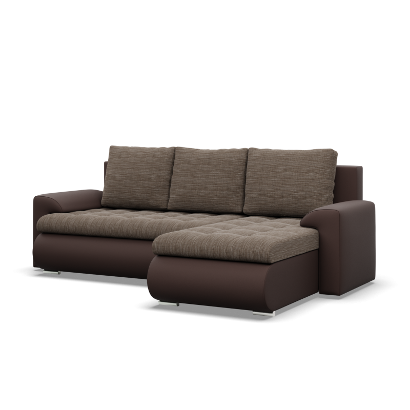 FORESTA LL Corner Sofa, Side - RIGHT, Color - BROWN + CAPPUCCINO FORESTA LL Corner Sofa, Side - RIGHT, Color - BROWN + CAPPUCCINO