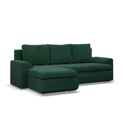 FORESTA LL Poso Corner Sofa, Side - LEFT, Color - BOTTLE GREEN