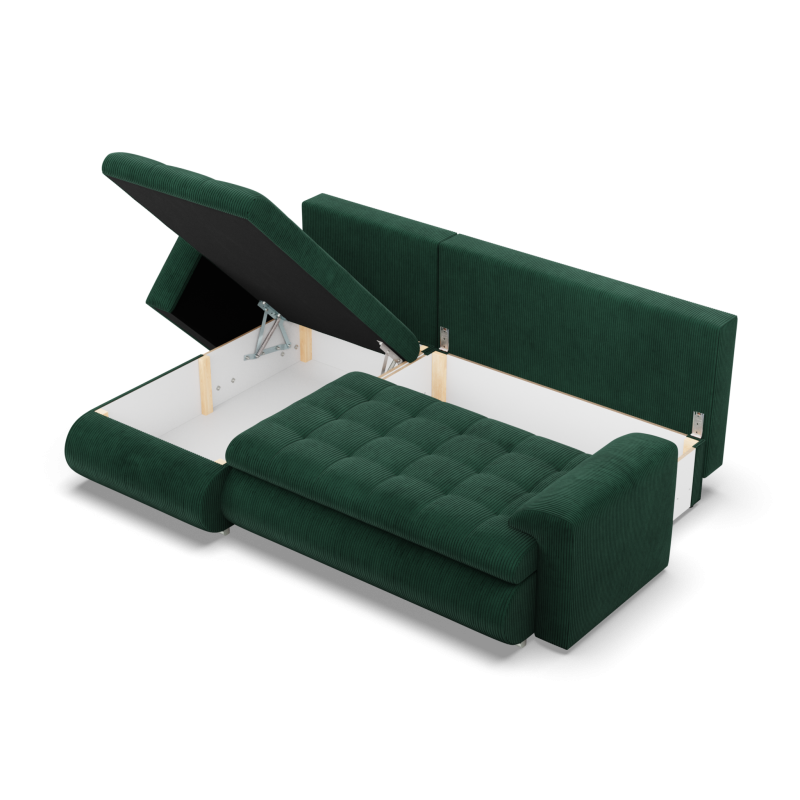 FORESTA LL Poso Corner Sofa, Side - LEFT, Color - BOTTLE GREEN FORESTA LL Poso Corner Sofa, Side - LEFT, Color - BOTTLE GREEN