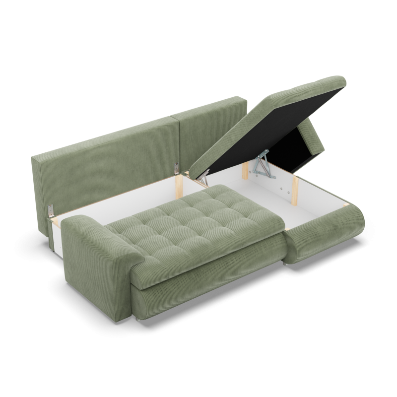 FORESTA LL Poso Corner Sofa, Side - RIGHT, Color - LIGHT GREEN FORESTA LL Poso Corner Sofa, Side - RIGHT, Color - LIGHT GREEN