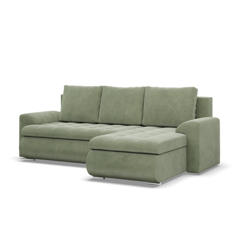 FORESTA LL Poso Corner Sofa, Side - RIGHT, Color - LIGHT GREEN FORESTA LL Poso Corner Sofa, Side - RIGHT, Color - LIGHT GREEN