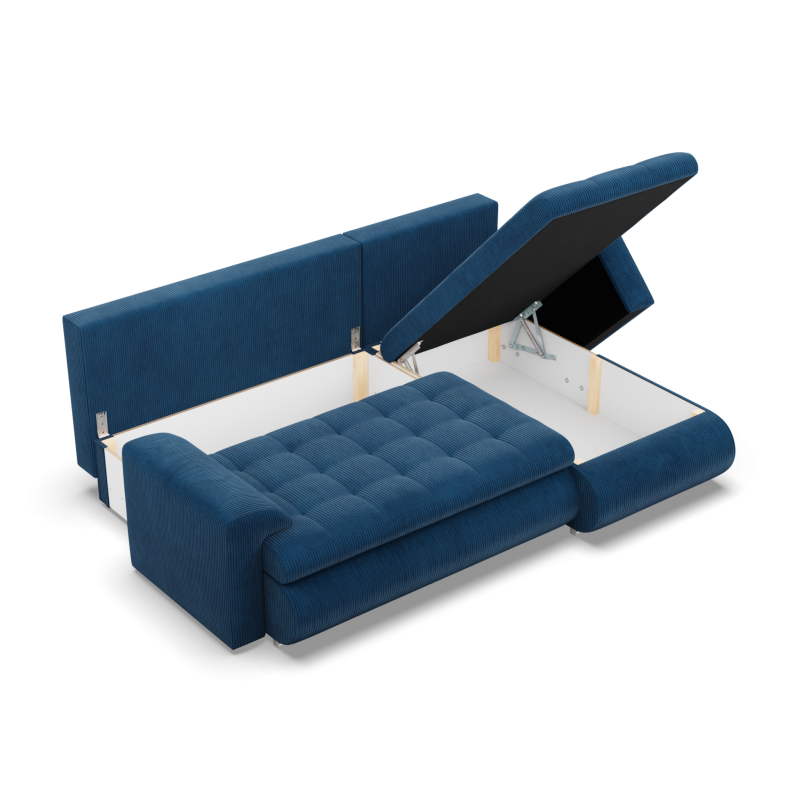 FORESTA LL Poso Corner Sofa, Side - RIGHT, Color - NAVY BLUE FORESTA LL Poso Corner Sofa, Side - RIGHT, Color - NAVY BLUE