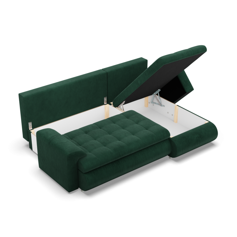 FORESTA LL Poso Corner Sofa, Side - RIGHT, Color - BOTTLE GREEN FORESTA LL Poso Corner Sofa, Side - RIGHT, Color - BOTTLE GREEN