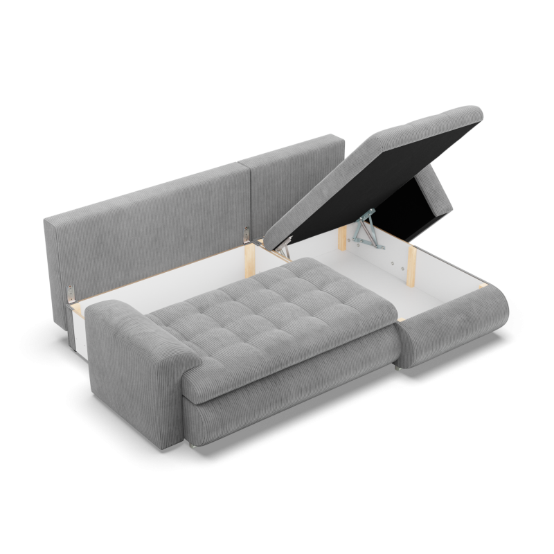 FORESTA LL Poso Corner Sofa, Side - RIGHT, Color - LIGHT GRAY FORESTA LL Poso Corner Sofa, Side - RIGHT, Color - LIGHT GRAY