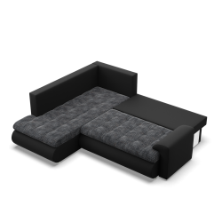 FORESTA LO Corner Sofa, Side - LEFT, Color - ASH + BLACK FORESTA LO Corner Sofa, Side - LEFT, Color - ASH + BLACK