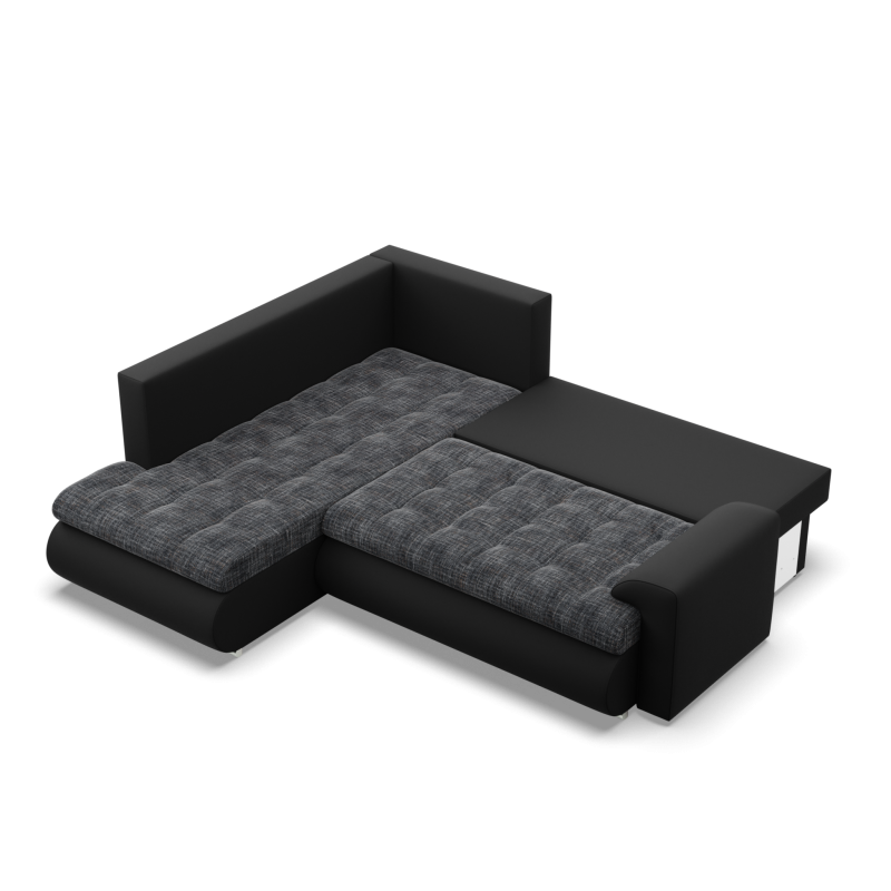 FORESTA LO Corner Sofa, Side - LEFT, Color - ASH + BLACK FORESTA LO Corner Sofa, Side - LEFT, Color - ASH + BLACK