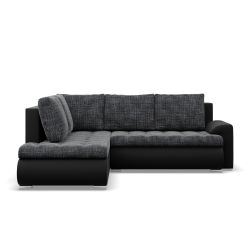 FORESTA LO Corner Sofa, Side - LEFT, Color - ASH + BLACK FORESTA LO Corner Sofa, Side - LEFT, Color - ASH + BLACK