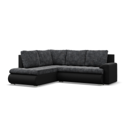 FORESTA LO Corner Sofa, Side - LEFT, Color - ASH + BLACK