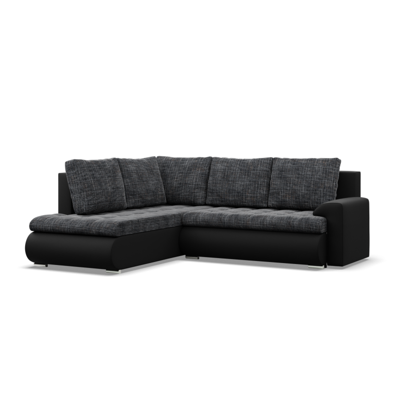 FORESTA LO Corner Sofa, Side - LEFT, Color - ASH + BLACK FORESTA LO Corner Sofa, Side - LEFT, Color - ASH + BLACK