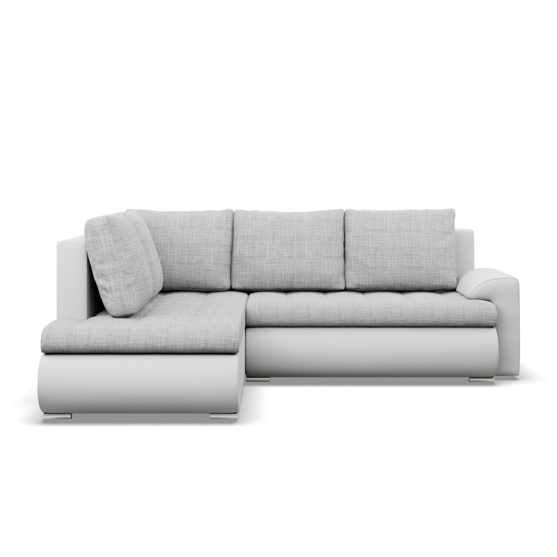 Ecksofa FORESTA LO, Seite - LINKS, Farbe - GRAU + WEISS Ecksofa FORESTA LO, Seite - LINKS, Farbe - GRAU + WEISS