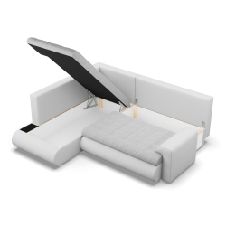 Ecksofa FORESTA LO, Seite - LINKS, Farbe - GRAU + WEISS Ecksofa FORESTA LO, Seite - LINKS, Farbe - GRAU + WEISS