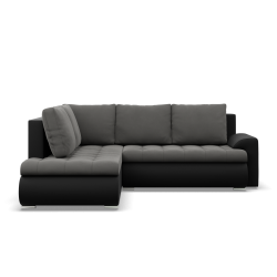 Ecksofa FORESTA LO, Seite - LINKS, Farbe - DUNKELGRAU + SCHWARZ Ecksofa FORESTA LO, Seite - LINKS, Farbe - DUNKELGRAU + SCHWARZ