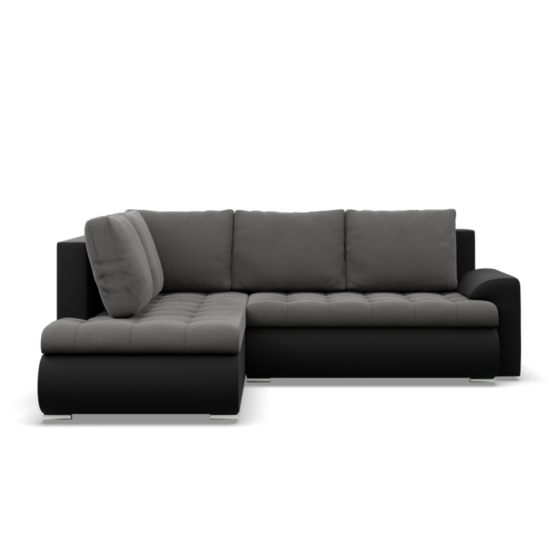 Ecksofa FORESTA LO, Seite - LINKS, Farbe - DUNKELGRAU + SCHWARZ Ecksofa FORESTA LO, Seite - LINKS, Farbe - DUNKELGRAU + SCHWARZ
