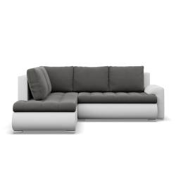 FORESTA LO Corner Sofa, Side - LEFT, Color - DARK GRAY + WHITE FORESTA LO Corner Sofa, Side - LEFT, Color - DARK GRAY + WHITE