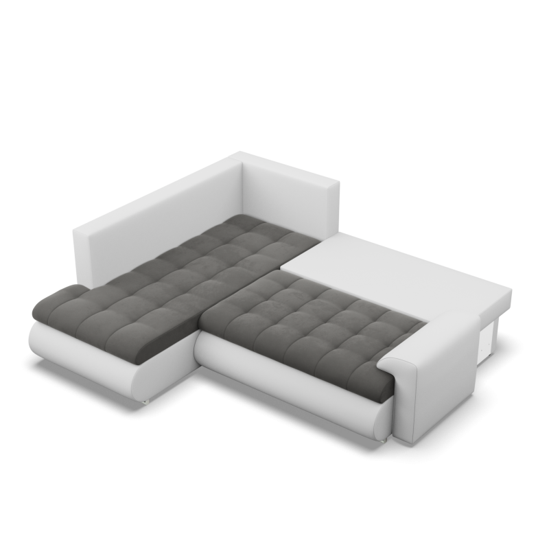 FORESTA LO Corner Sofa, Side - LEFT, Color - DARK GRAY + WHITE FORESTA LO Corner Sofa, Side - LEFT, Color - DARK GRAY + WHITE