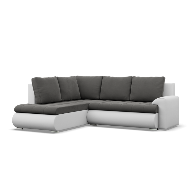 FORESTA LO Corner Sofa, Side - LEFT, Color - DARK GRAY + WHITE FORESTA LO Corner Sofa, Side - LEFT, Color - DARK GRAY + WHITE