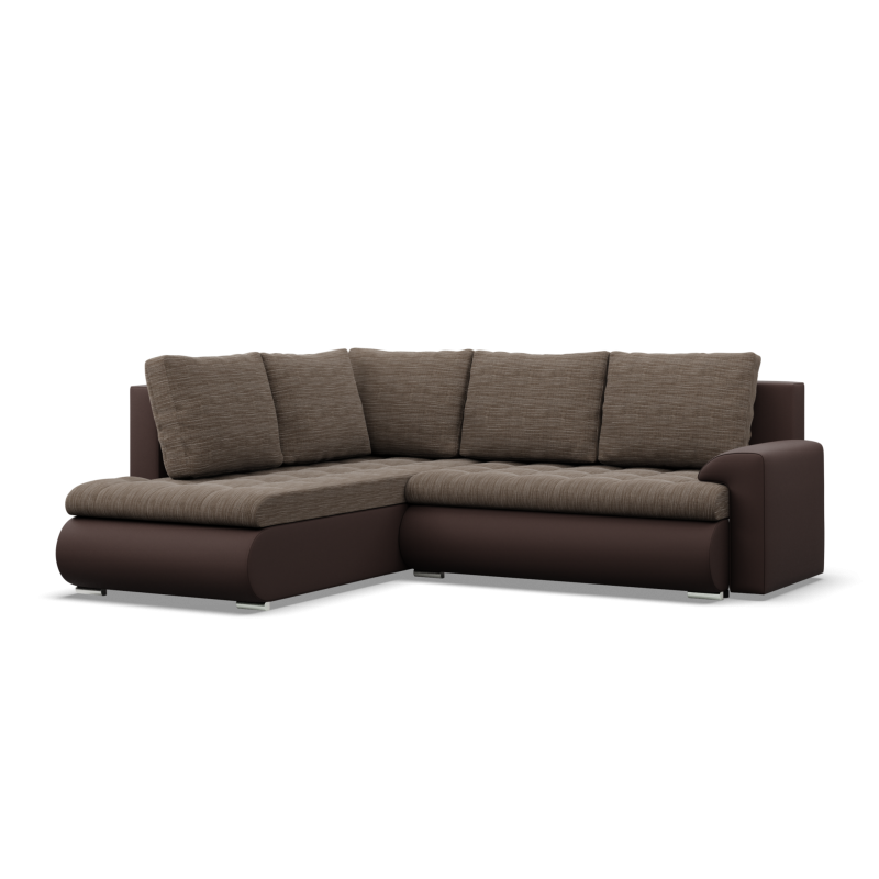 FORESTA LO Corner Sofa, Side - LEFT, Color - BROWN + CAPPUCCINO FORESTA LO Corner Sofa, Side - LEFT, Color - BROWN + CAPPUCCINO