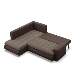FORESTA LO Corner Sofa, Side - LEFT, Color - BROWN + CAPPUCCINO FORESTA LO Corner Sofa, Side - LEFT, Color - BROWN + CAPPUCCINO