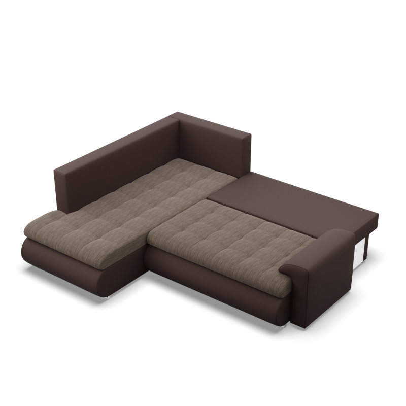 FORESTA LO Corner Sofa, Side - LEFT, Color - BROWN + CAPPUCCINO FORESTA LO Corner Sofa, Side - LEFT, Color - BROWN + CAPPUCCINO