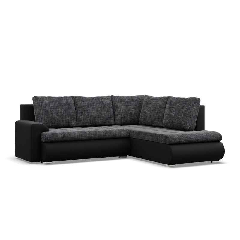Ecksofa FORESTA LO, Seite - RECHTS, Farbe - GRAU + SCHWARZ Ecksofa FORESTA LO, Seite - RECHTS, Farbe - GRAU + SCHWARZ