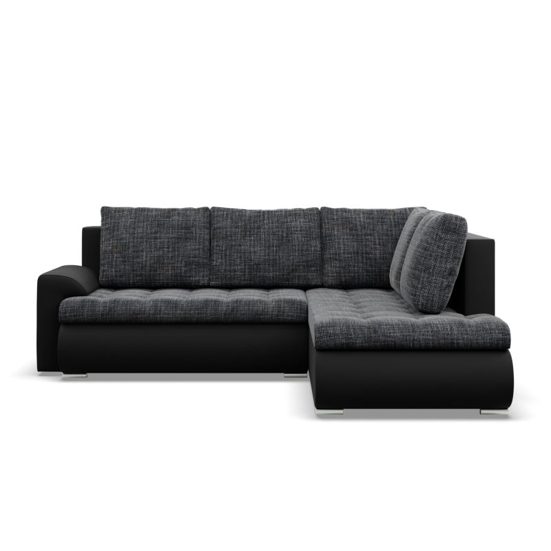 Ecksofa FORESTA LO, Seite - RECHTS, Farbe - GRAU + SCHWARZ Ecksofa FORESTA LO, Seite - RECHTS, Farbe - GRAU + SCHWARZ