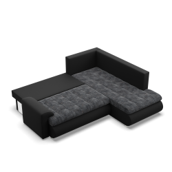 Ecksofa FORESTA LO, Seite - RECHTS, Farbe - GRAU + SCHWARZ Ecksofa FORESTA LO, Seite - RECHTS, Farbe - GRAU + SCHWARZ