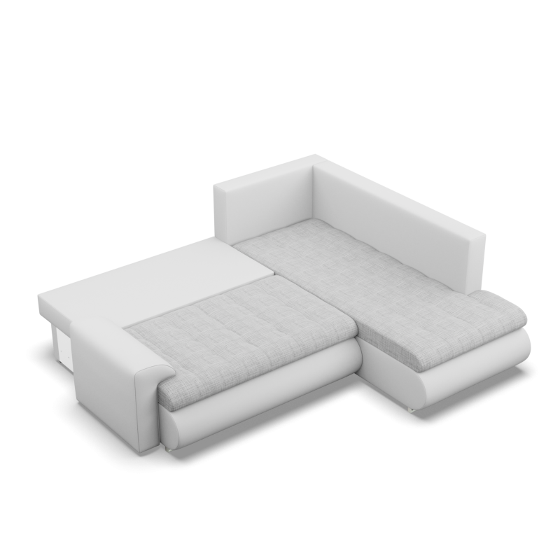 FORESTA LO Corner Sofa, Side - RIGHT, Color - GRAY + WHITE FORESTA LO Corner Sofa, Side - RIGHT, Color - GRAY + WHITE