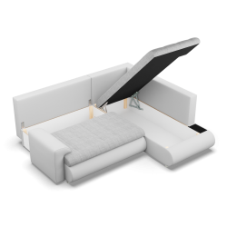 FORESTA LO Corner Sofa, Side - RIGHT, Color - GRAY + WHITE FORESTA LO Corner Sofa, Side - RIGHT, Color - GRAY + WHITE