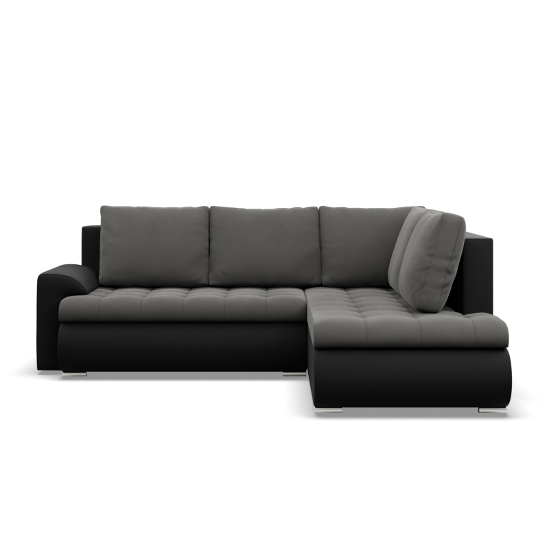 Ecksofa FORESTA LO, Seite - RECHTS, Farbe - DUNKELGRAU + SCHWARZ Ecksofa FORESTA LO, Seite - RECHTS, Farbe - DUNKELGRAU + SCHWARZ
