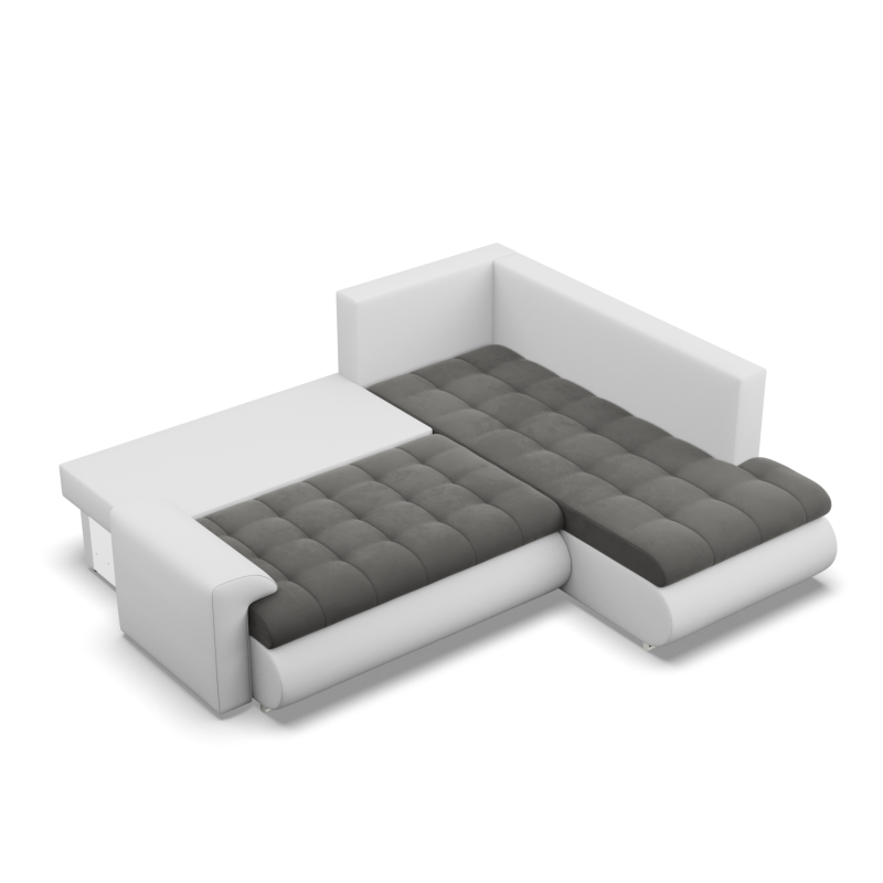 FORESTA LO Corner Sofa, Side - RIGHT, Color - DARK GRAY + WHITE FORESTA LO Corner Sofa, Side - RIGHT, Color - DARK GRAY + WHITE