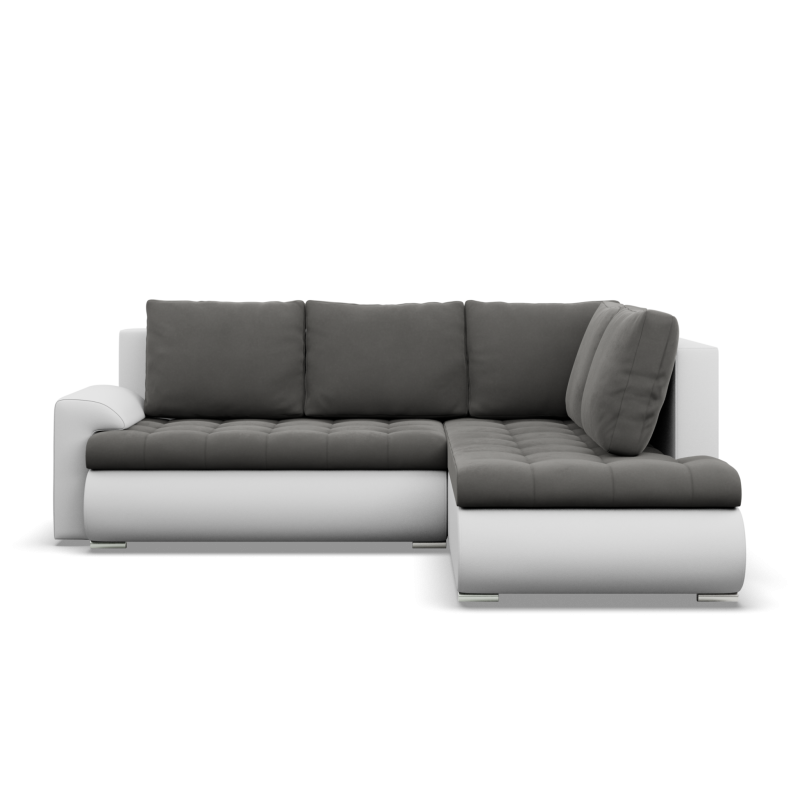 FORESTA LO Corner Sofa, Side - RIGHT, Color - DARK GRAY + WHITE FORESTA LO Corner Sofa, Side - RIGHT, Color - DARK GRAY + WHITE