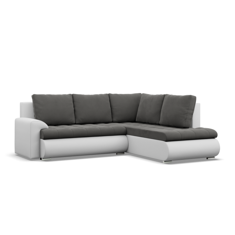FORESTA LO Corner Sofa, Side - RIGHT, Color - DARK GRAY + WHITE FORESTA LO Corner Sofa, Side - RIGHT, Color - DARK GRAY + WHITE