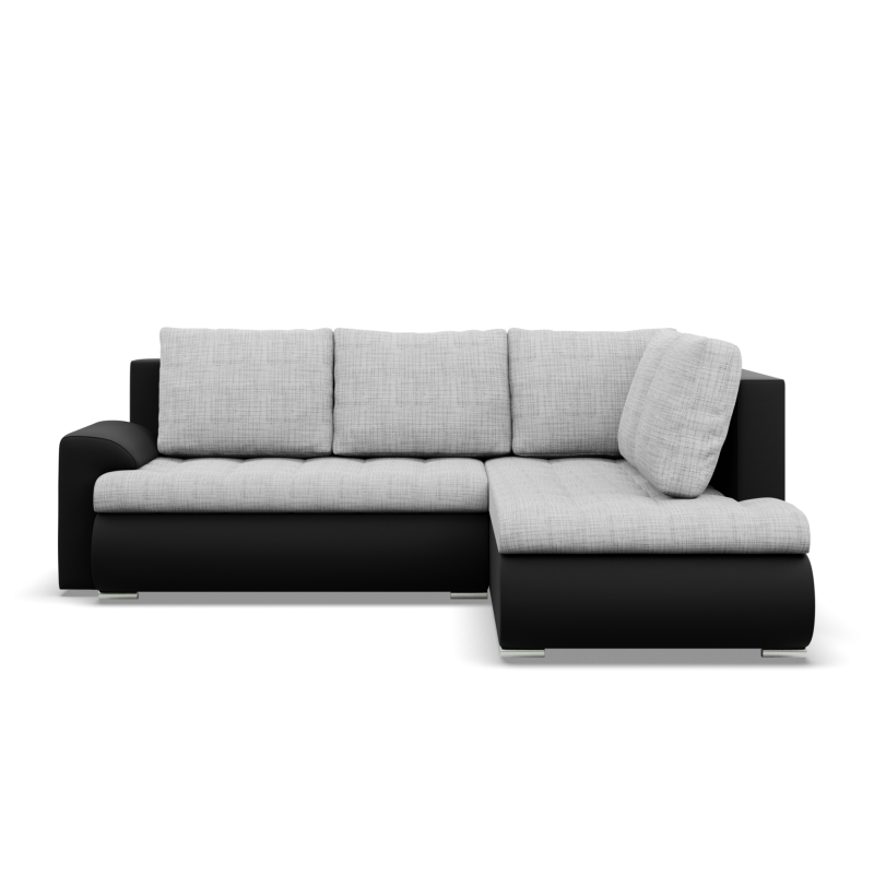 FORESTA LO Corner Sofa, Side - RIGHT, Color - GRAY + BLACK FORESTA LO Corner Sofa, Side - RIGHT, Color - GRAY + BLACK