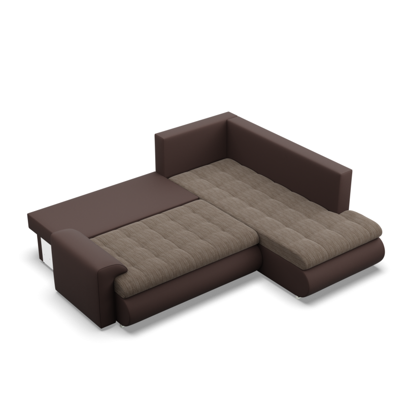 FORESTA LO Corner Sofa, Side - RIGHT, Color - BROWN + CAPPUCCINO FORESTA LO Corner Sofa, Side - RIGHT, Color - BROWN + CAPPUCCINO