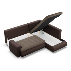 FORESTA LO Corner Sofa, Side - RIGHT, Color - BROWN + CAPPUCCINO FORESTA LO Corner Sofa, Side - RIGHT, Color - BROWN + CAPPUCCINO