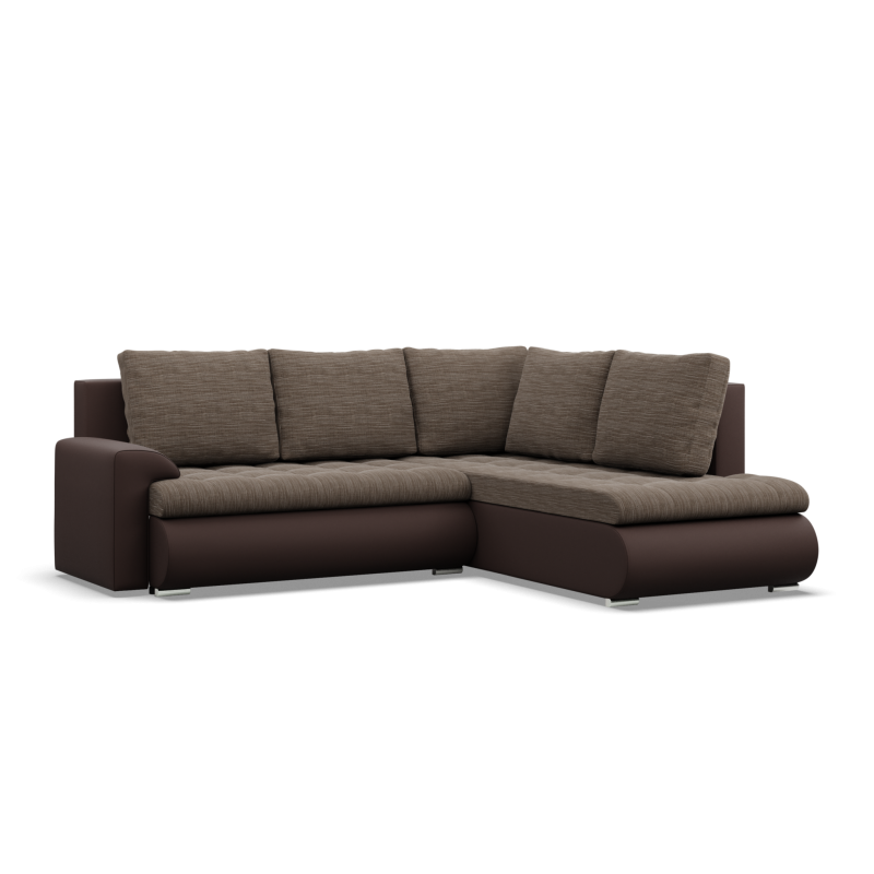 FORESTA LO Corner Sofa, Side - RIGHT, Color - BROWN + CAPPUCCINO FORESTA LO Corner Sofa, Side - RIGHT, Color - BROWN + CAPPUCCINO