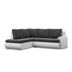 FORESTA LO Corner Sofa, Side - LEFT, Color - GRAY + WHITE