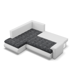 FORESTA LO Corner Sofa, Side - LEFT, Color - GRAY + WHITE FORESTA LO Corner Sofa, Side - LEFT, Color - GRAY + WHITE