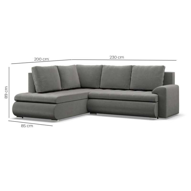 FORESTA LO Poso Corner Sofa, Side - LEFT, Color - DARK GRAY FORESTA LO Poso Corner Sofa, Side - LEFT, Color - DARK GRAY