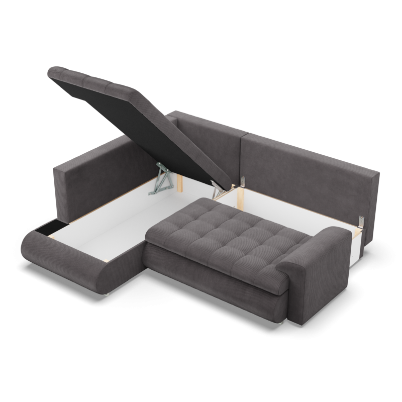 FORESTA LO Poso Corner Sofa, Side - LEFT, Color - DARK GRAY FORESTA LO Poso Corner Sofa, Side - LEFT, Color - DARK GRAY