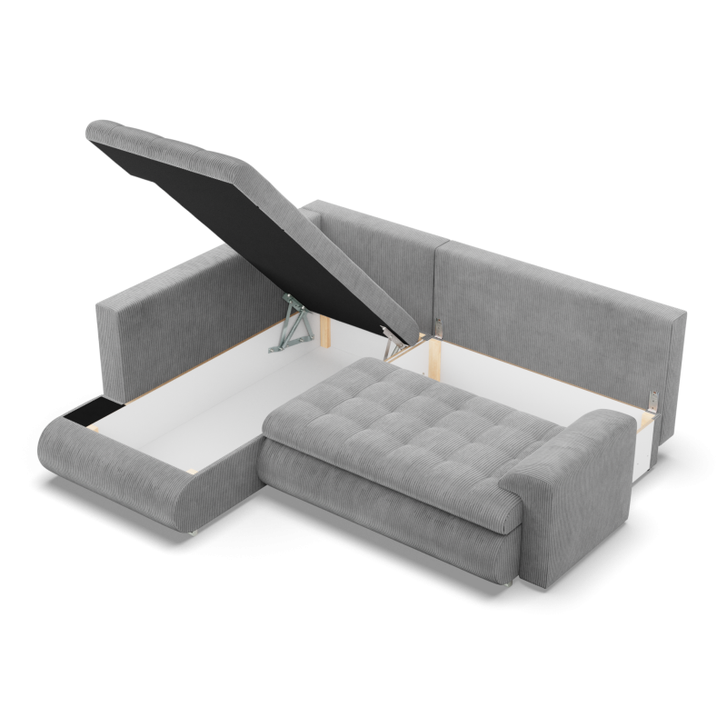 Ecksofa FORESTA LO Poso, Seite - LINKS, Farbe - HELLGRAU Ecksofa FORESTA LO Poso, Seite - LINKS, Farbe - HELLGRAU