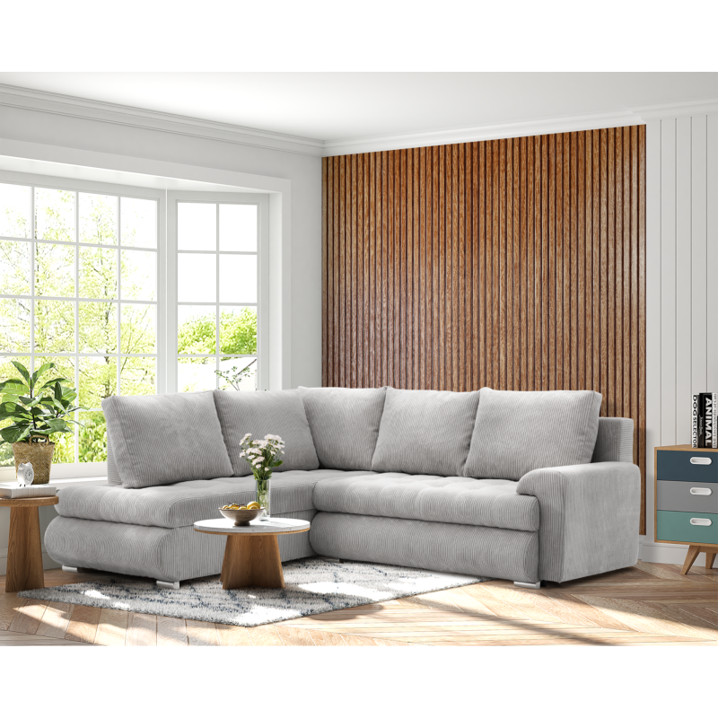 Ecksofa FORESTA LO Poso, Seite - LINKS, Farbe - HELLGRAU Ecksofa FORESTA LO Poso, Seite - LINKS, Farbe - HELLGRAU