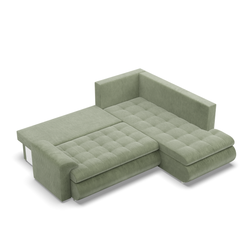 Ecksofa FORESTA LO Poso, Seite - RECHTS, Farbe - HELLGRÜN Ecksofa FORESTA LO Poso, Seite - RECHTS, Farbe - HELLGRÜN