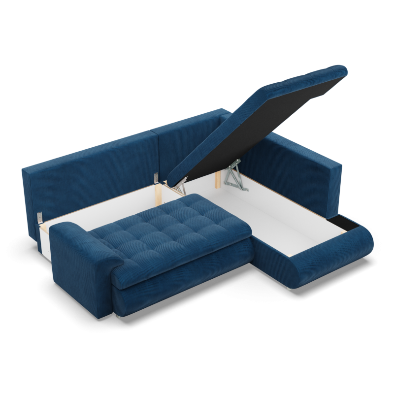 FORESTA LO Poso Corner Sofa, Side - RIGHT, Color - NAVY BLUE FORESTA LO Poso Corner Sofa, Side - RIGHT, Color - NAVY BLUE