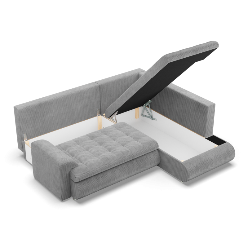 FORESTA LO Poso Corner Sofa, Side - RIGHT, Color - LIGHT GRAY FORESTA LO Poso Corner Sofa, Side - RIGHT, Color - LIGHT GRAY