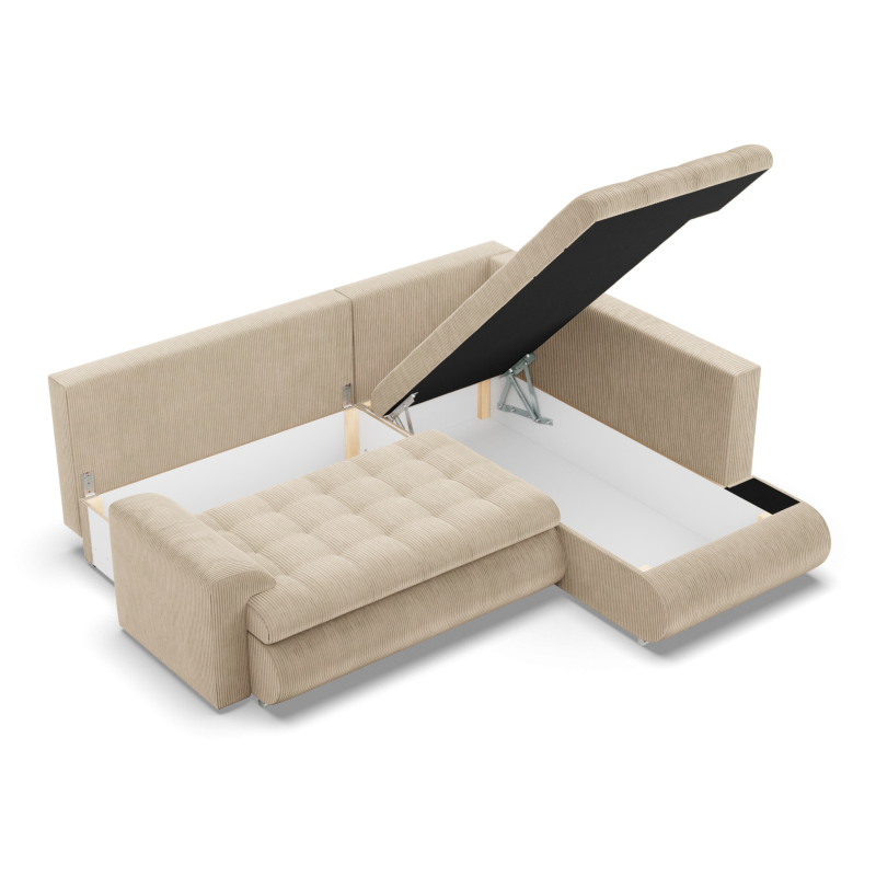 FORESTA LO Poso Corner Sofa, Side - RIGHT, Color - BEIGE FORESTA LO Poso Corner Sofa, Side - RIGHT, Color - BEIGE