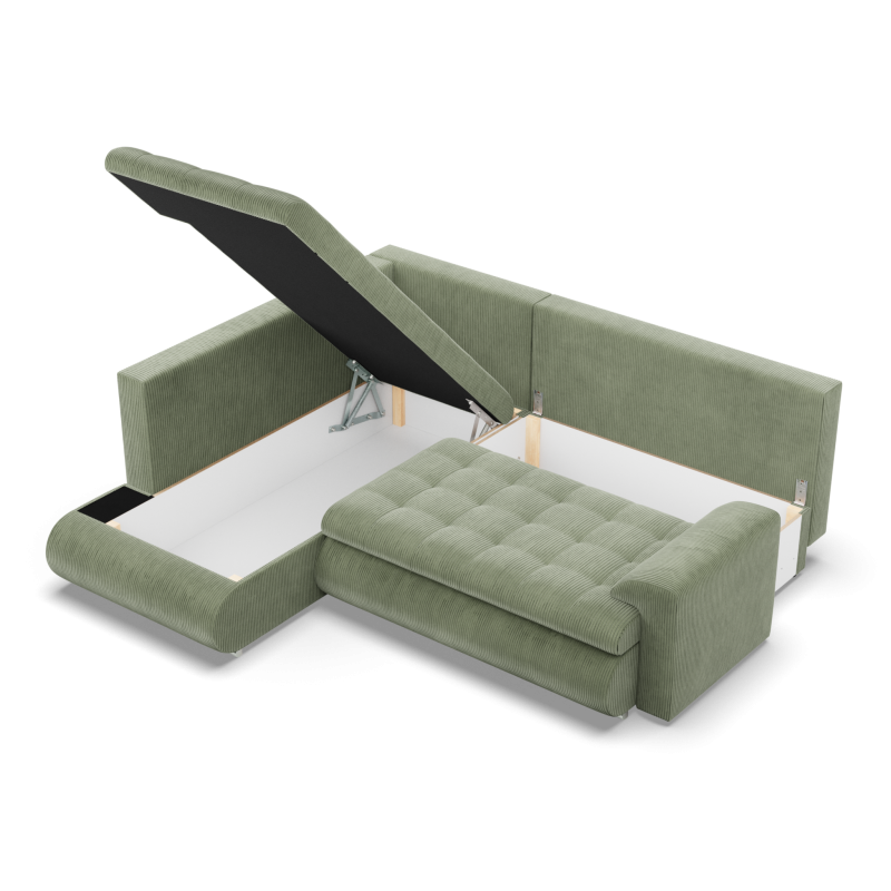 FORESTA LO Poso Corner Sofa, Side - LEFT, Color - LIGHT GREEN FORESTA LO Poso Corner Sofa, Side - LEFT, Color - LIGHT GREEN