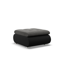 FORESTA Pouf, Color - DARK GRAY + BLACK