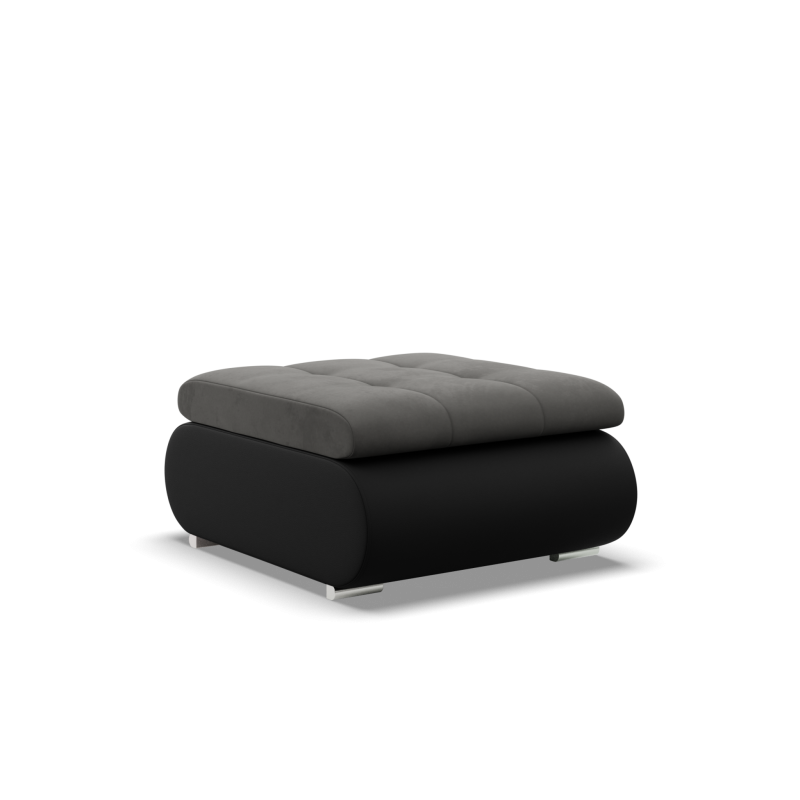 Pouf FORESTA, Farbe - DUNKELGRAU + SCHWARZ Pouf FORESTA, Farbe - DUNKELGRAU + SCHWARZ